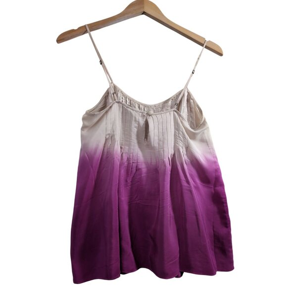 Fumblin Foe Tank Top Women S Pink Ombre Silk Chain Embelished Whimsical Festival - Picture 2 of 10